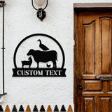 Farm Personalized Name Farm Metal Sign - Wall Farm Decor - Personalize Farm Home Sign - Metal Farm Family Name - Garden Decor, Housewarming