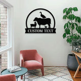 Farm Personalized Name Farm Metal Sign - Wall Farm Decor - Personalize Farm Home Sign - Metal Farm Family Name - Garden Decor, Housewarming