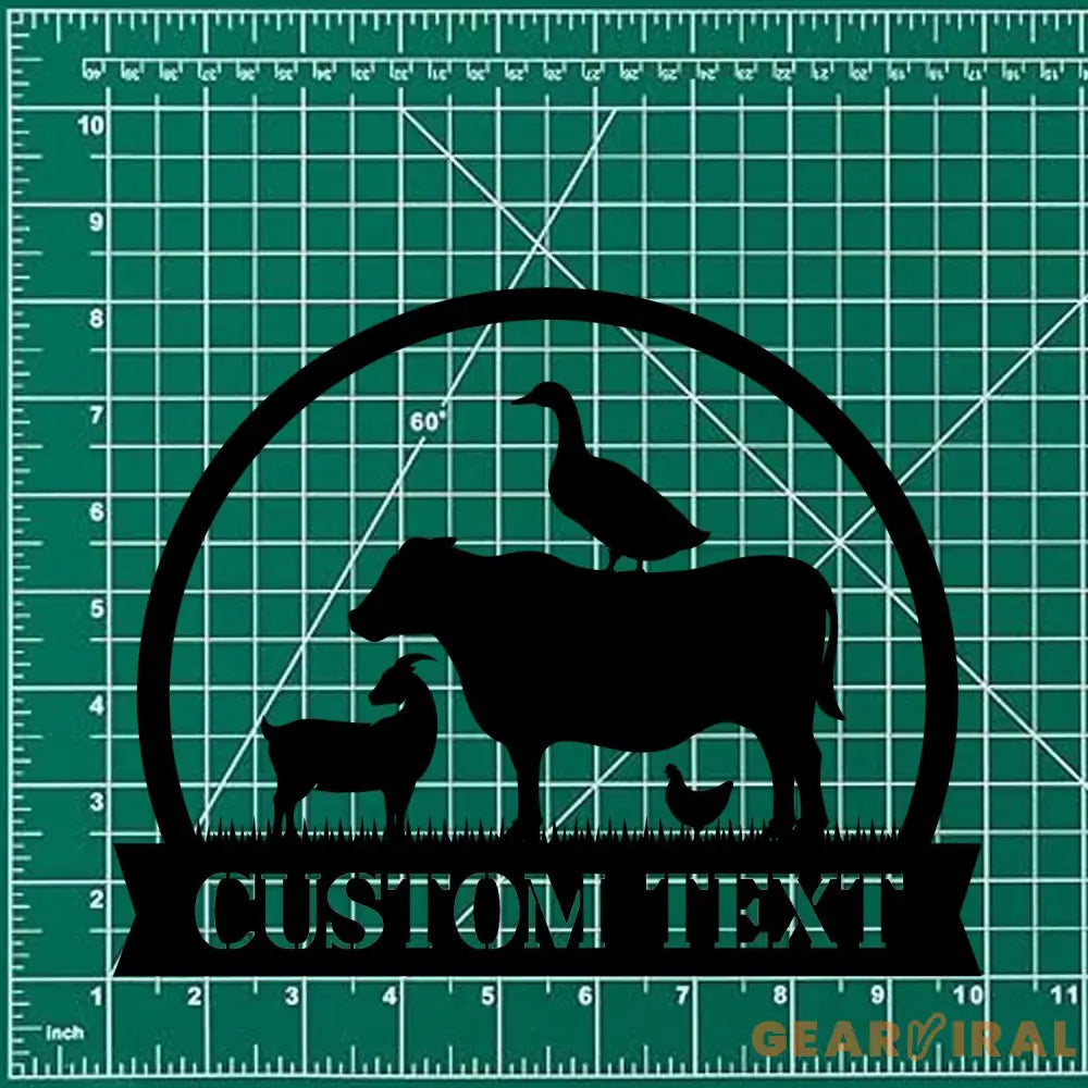 Farm Personalized Name Farm Metal Sign - Wall Farm Decor - Personalize Farm Home Sign - Metal Farm Family Name - Garden