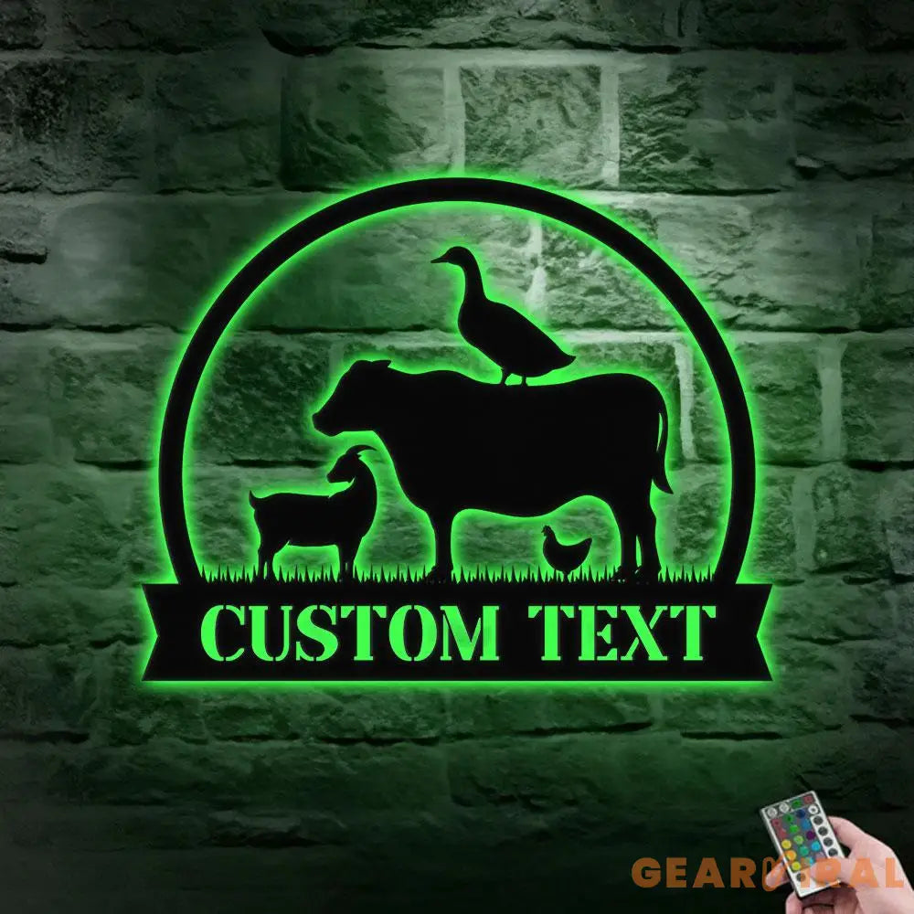 Farm Personalized Name Farm Metal Sign - Wall Farm Decor - Personalize Farm Home Sign - Metal Farm Family Name - Garden