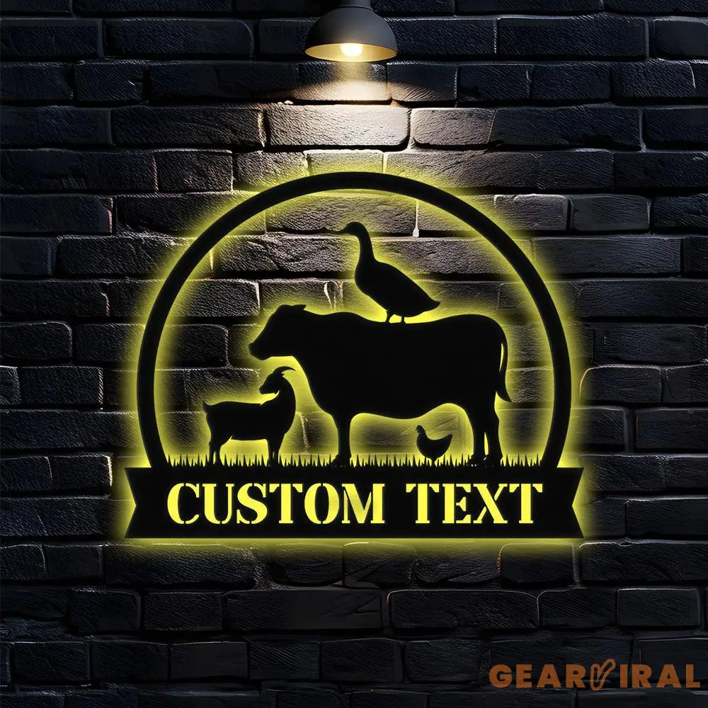 Farm Personalized Name Farm Metal Sign - Wall Farm Decor - Personalize Farm Home Sign - Metal Farm Family Name - Garden