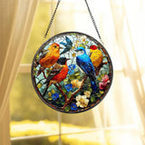 Faux Stained Glass Bird Suncatcher Stained Glass Ornament Birthday Gift For Her Mom Wife Grandma Bird Lover Gift