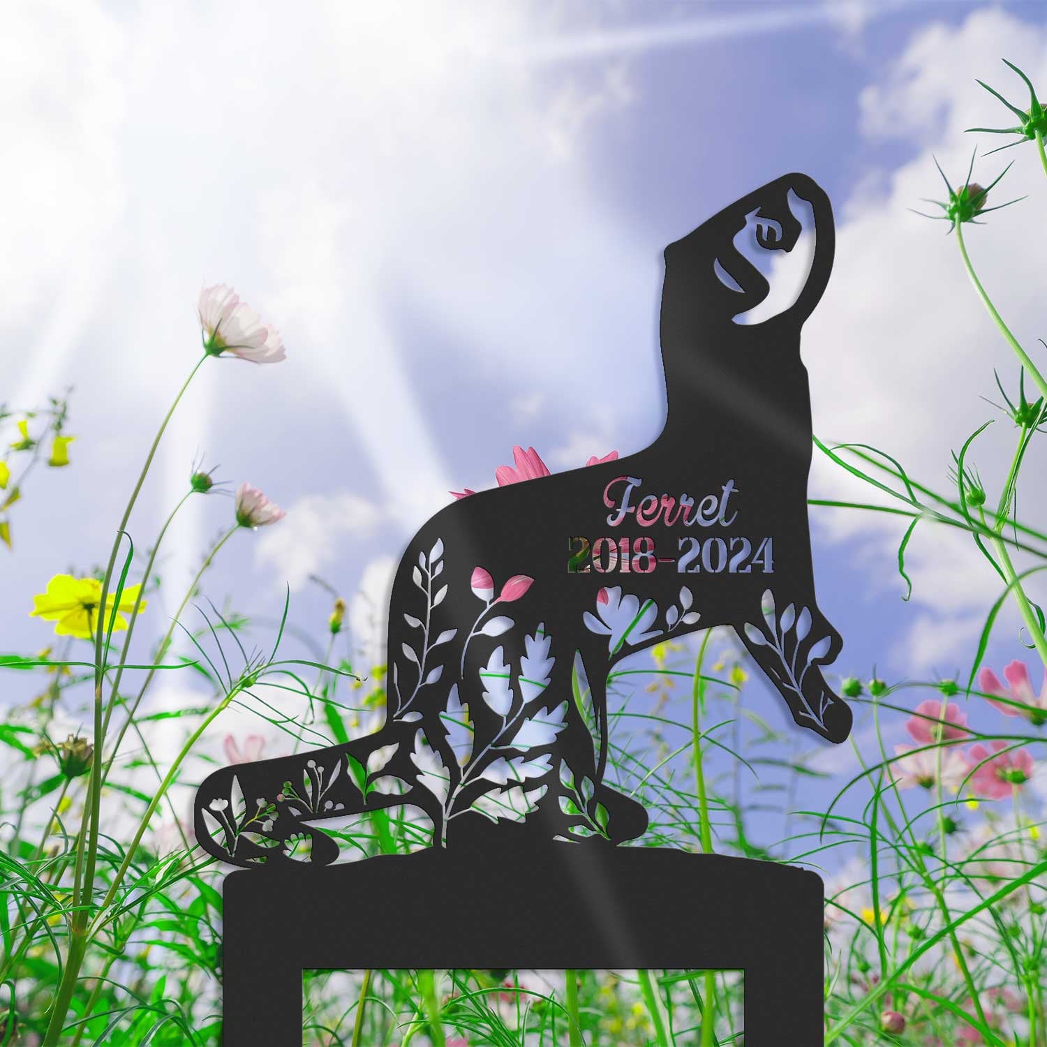 Ferret Memorial Stake Custom - Ferret Name Sign - Ferret Lover Gift - In Memory of Ferret | GearViral