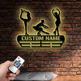 Figure Skater Medal Hanger Custom Monogram Name Metal Sign Personalized Figure Skating Medal Holder Monogram Figure