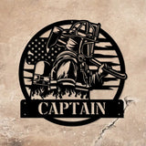 Firefighter Personalized Metal Sign with Led Lights Fire Department Decoration Firewoman Appreciation Gift - Gearviral