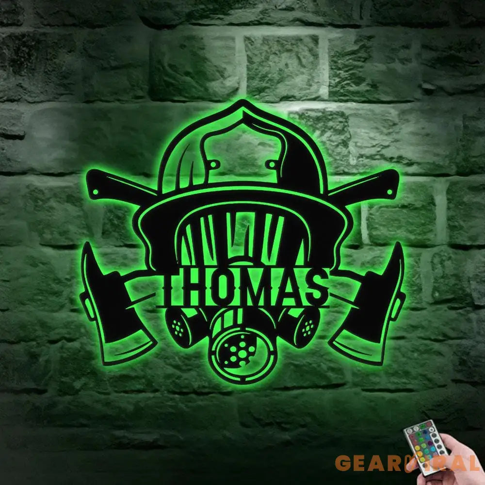 Fireman Skull Metal Sign Personalized Family Name Metal Sign Outdoor Door Decor Firefighter Wall Art Housewarming Gift