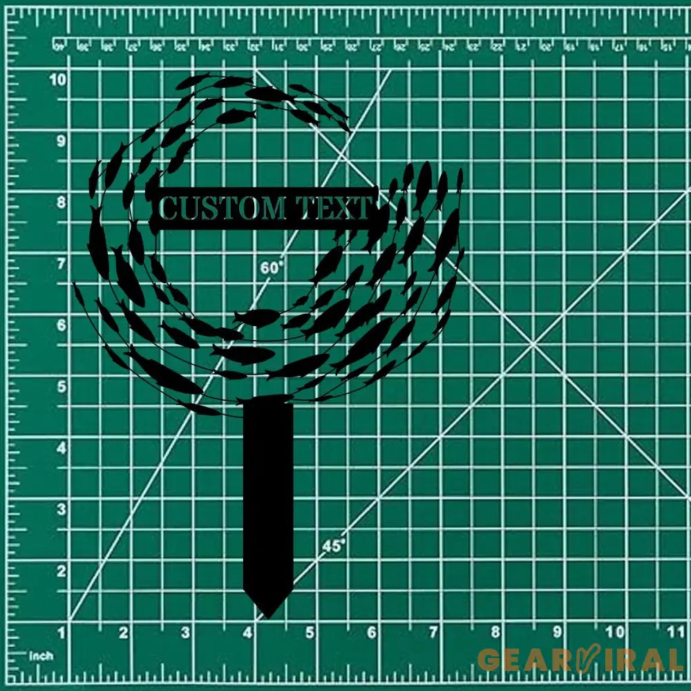 Fishing Art Metal Sign Metal Stake Personalized Name Yard Sign Outdoor Door Garden Decor Metal Sign Fishing Sign