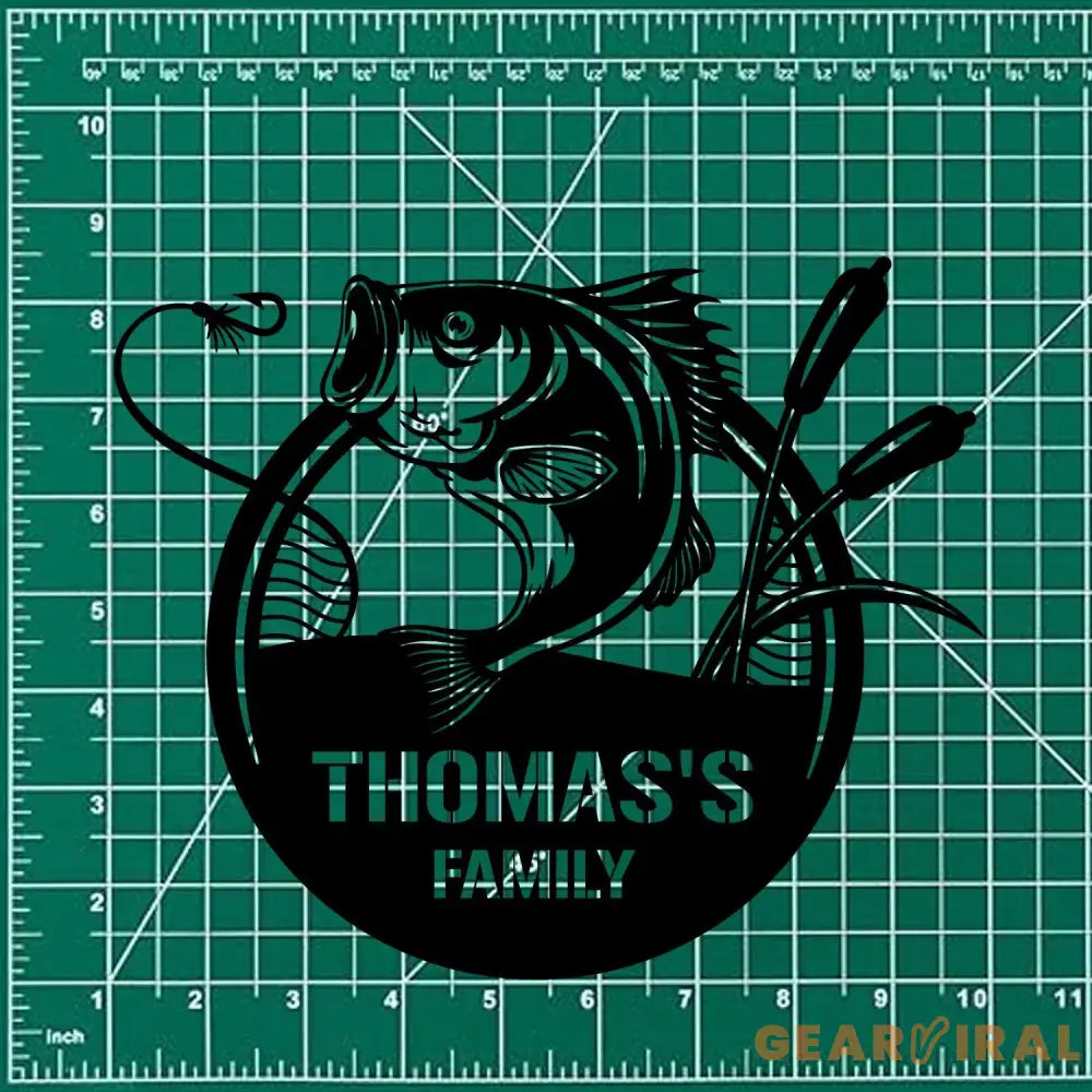 Fishing Family Metal LED Sign Personalized Family Name Metal Sign Outdoor Door Decor Fishing Lover Wall Art Gift for