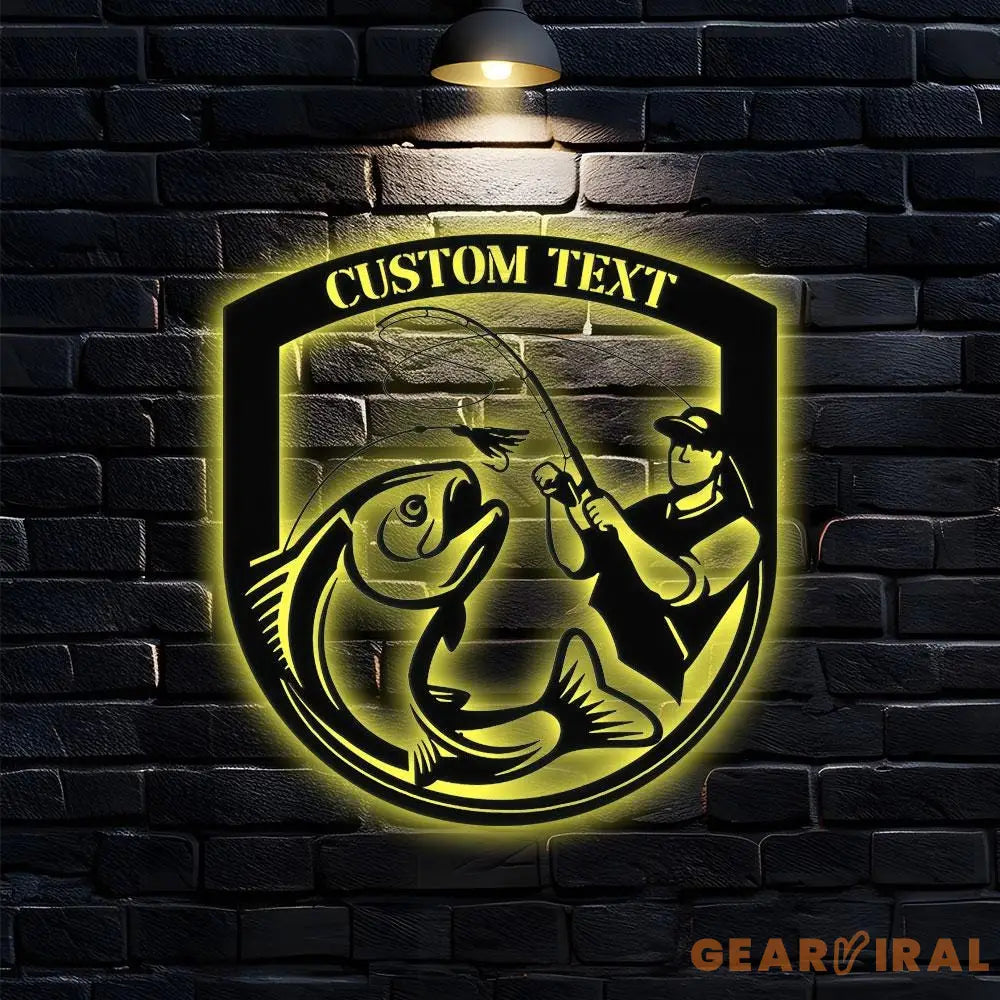 Fishing Number Address Metal Sign Personalized Family Name Metal Sign Outdoor Door Decor Address Wall Art Gift for