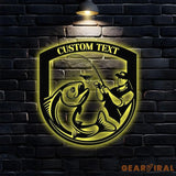 Fishing Number Address Metal Sign Personalized Family Name Metal Sign Outdoor Door Decor Address Wall Art Gift for