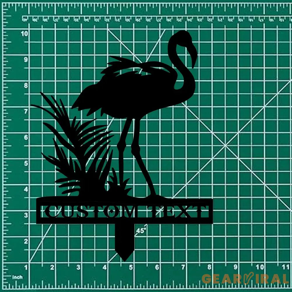 Flamingo Garden Metal Stake Personalized Flamingo Family Name Yard Sign Outdoor Door Garden Decor Metal Sign Gift for