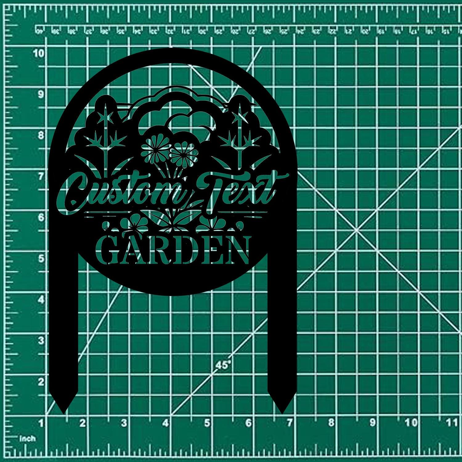 Flowers Garden Sign Metal Stake, Personalized Name Yard Sign, Outdoor Door Garden Decor, Metal Sign, Gift for Garden Lovers, Housewarming