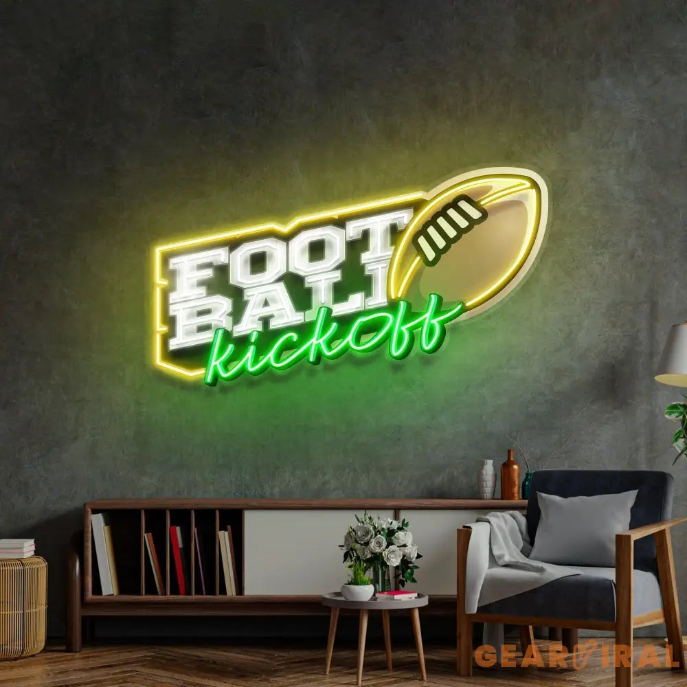 Football Kickoff Led Neon Acrylic Artwork