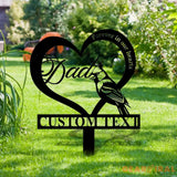 Forever In Our Heart Memorial Metal Sign Metal Stake Personalized Name Yard Sign Outdoor Door Garden Decor Metal Sign