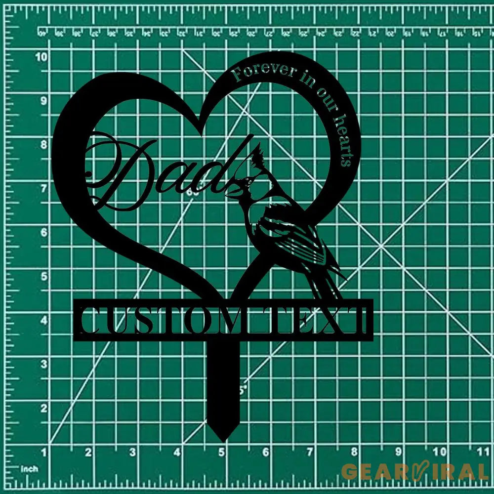 Forever In Our Heart Memorial Metal Sign Metal Stake Personalized Name Yard Sign Outdoor Door Garden Decor Metal Sign