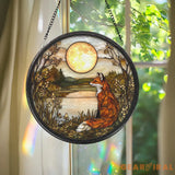 Fox Glass Suncatcher Woodland Animal Window Decor Nursery Wall Hanging Handmade Ornament Fox Lover Gift Mother’s Day