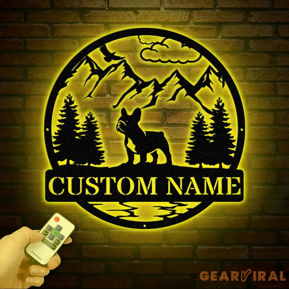 French Bull Dog Metal Sign Custom Dog Name Sign Dog Memorial Gift French Bull Dog Wall Decor Dog Lovers Wall Art Pet