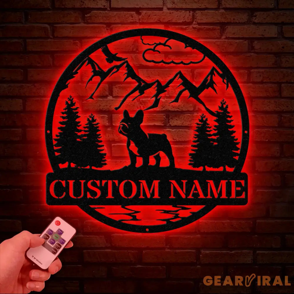 French Bull Dog Metal Sign Custom Dog Name Sign Dog Memorial Gift French Bull Dog Wall Decor Dog Lovers Wall Art Pet