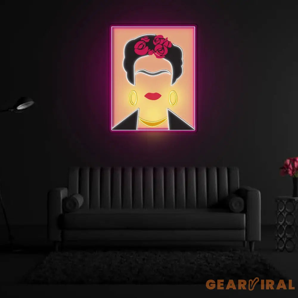 Frida Kahlo Neon x Acrylic Artwork
