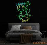 Frog Neon Sign Skateboard Neon Sign For Wall Decor Kids Room Art Decor Bedroom Neon Sign Man Cave Bar Sign Gift For Him