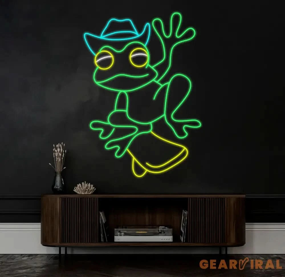 Frog Neon Sign Skateboard Neon Sign For Wall Decor Kids Room Art Decor Bedroom Neon Sign Man Cave Bar Sign Gift For Him