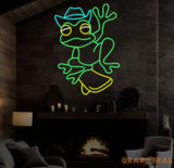 Frog Neon Sign Skateboard Neon Sign For Wall Decor Kids Room Art Decor Bedroom Neon Sign Man Cave Bar Sign Gift For Him