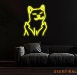Funny Cat Neon Sign – Playful LED Neon Light for Home Bar or Game Room – Cool Cat Wall Art for Animal Lovers and Unique