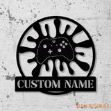 Game Room Metal LED Decor Custom Video Game Controller Metal Wall Art With LED Light Gamer Gift - Gearviral