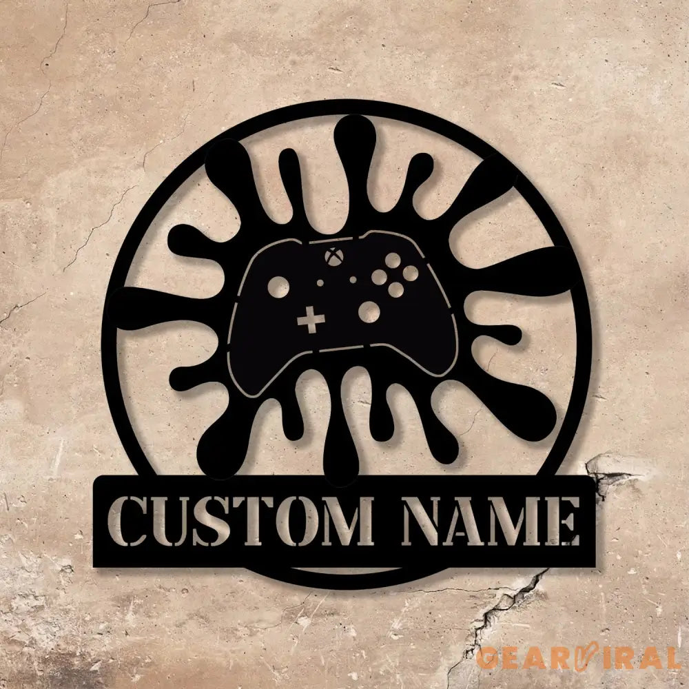 Game Room Metal LED Decor Custom Video Game Controller Metal Wall Art With LED Light Gamer Gift - Gearviral