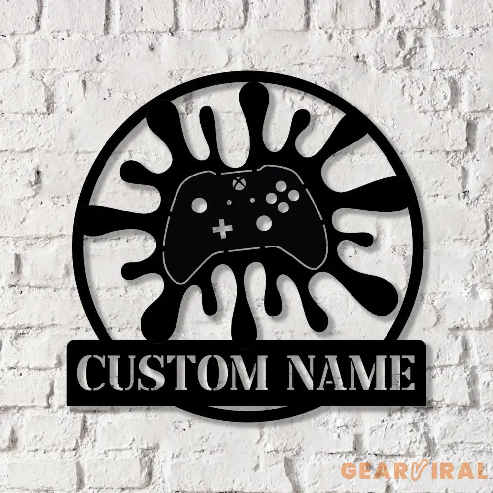 Game Room Metal LED Decor Custom Video Game Controller Metal Wall Art With LED Light Gamer Gift - Gearviral