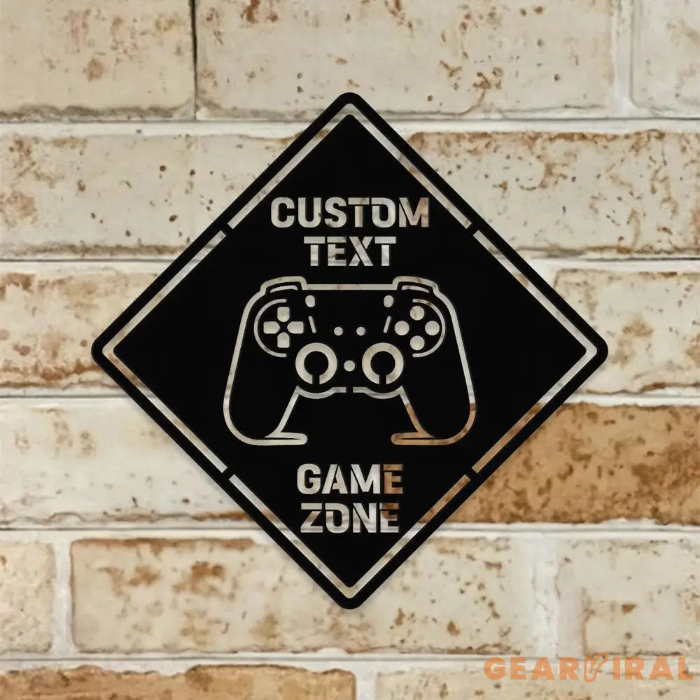 Game Zone Name Metal Sign with LED Lights Personalized Family Name Metal Sign Family Wall Decor Personalized Wall Art