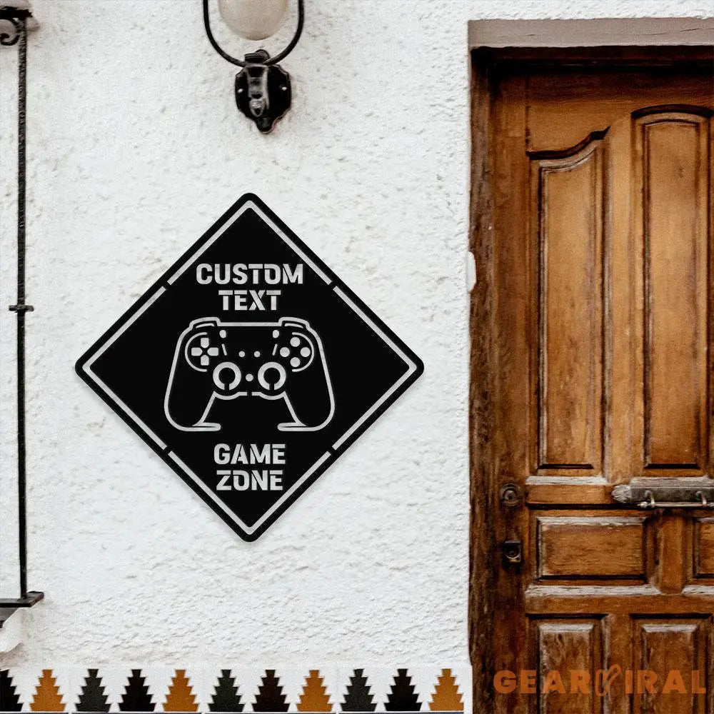 Game Zone Name Metal Sign with LED Lights Personalized Family Name Metal Sign Family Wall Decor Personalized Wall Art