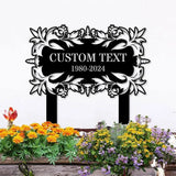 Garden Address Sign Metal Stake Personalized Name Yard Sign Outdoor Door Garden Decor Metal Sign Gift for Garden Lovers