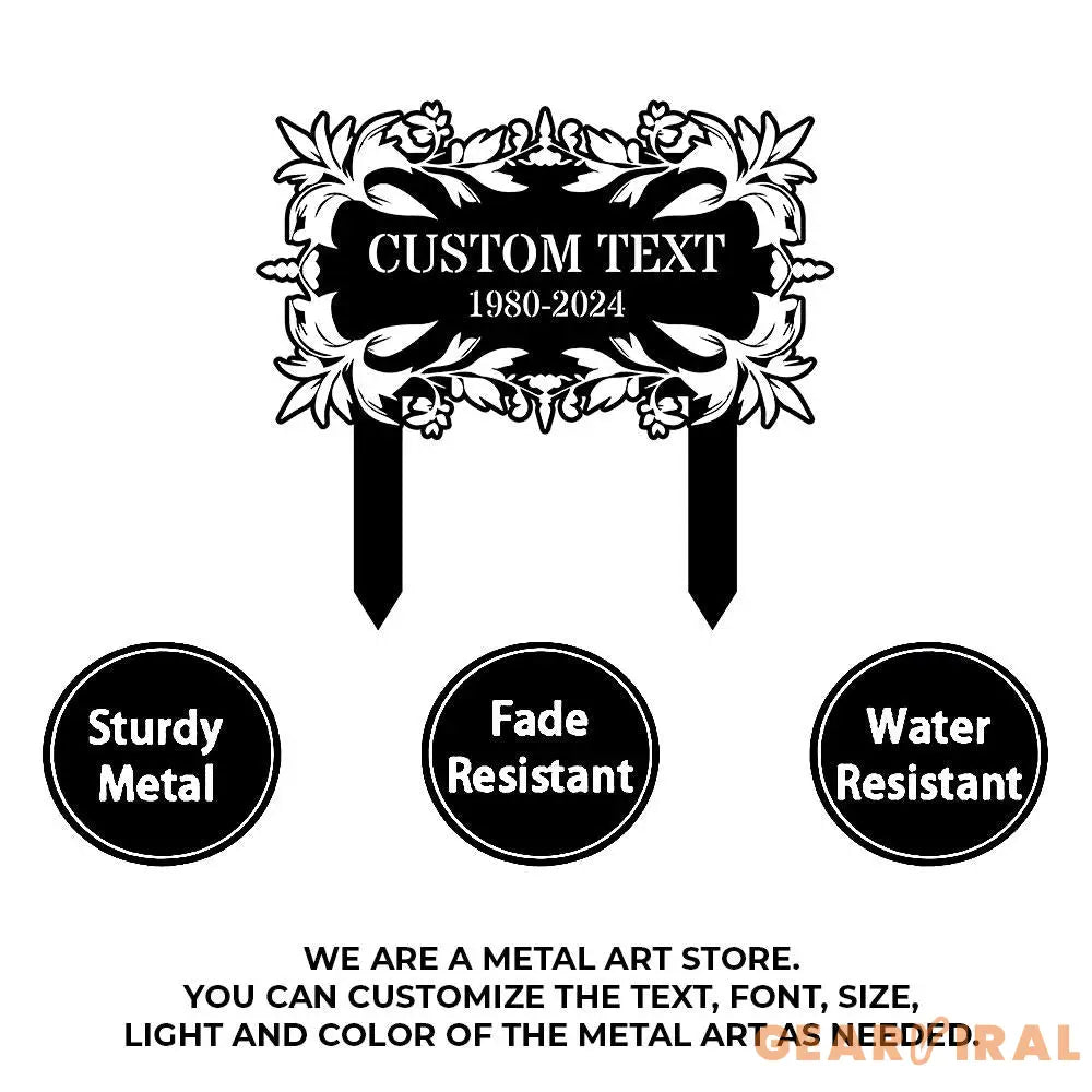 Garden Address Sign Metal Stake Personalized Name Yard Sign Outdoor Door Garden Decor Metal Sign Gift for Garden Lovers