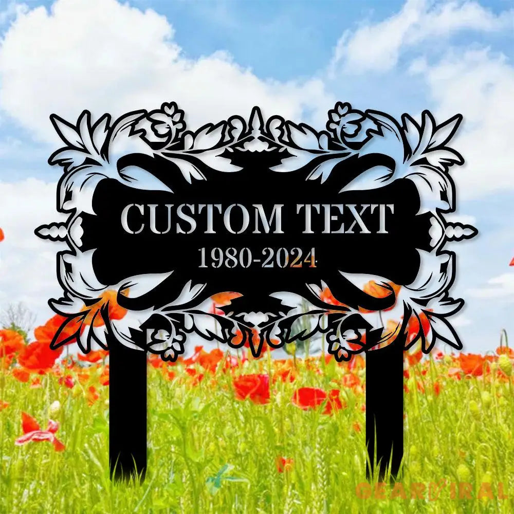 Garden Address Sign Metal Stake Personalized Name Yard Sign Outdoor Door Garden Decor Metal Sign Gift for Garden Lovers