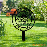 Garden Address Sign Metal Stake Personalized Name Yard Sign Outdoor Door Garden Decor Metal Sign Gift for Garden Lovers