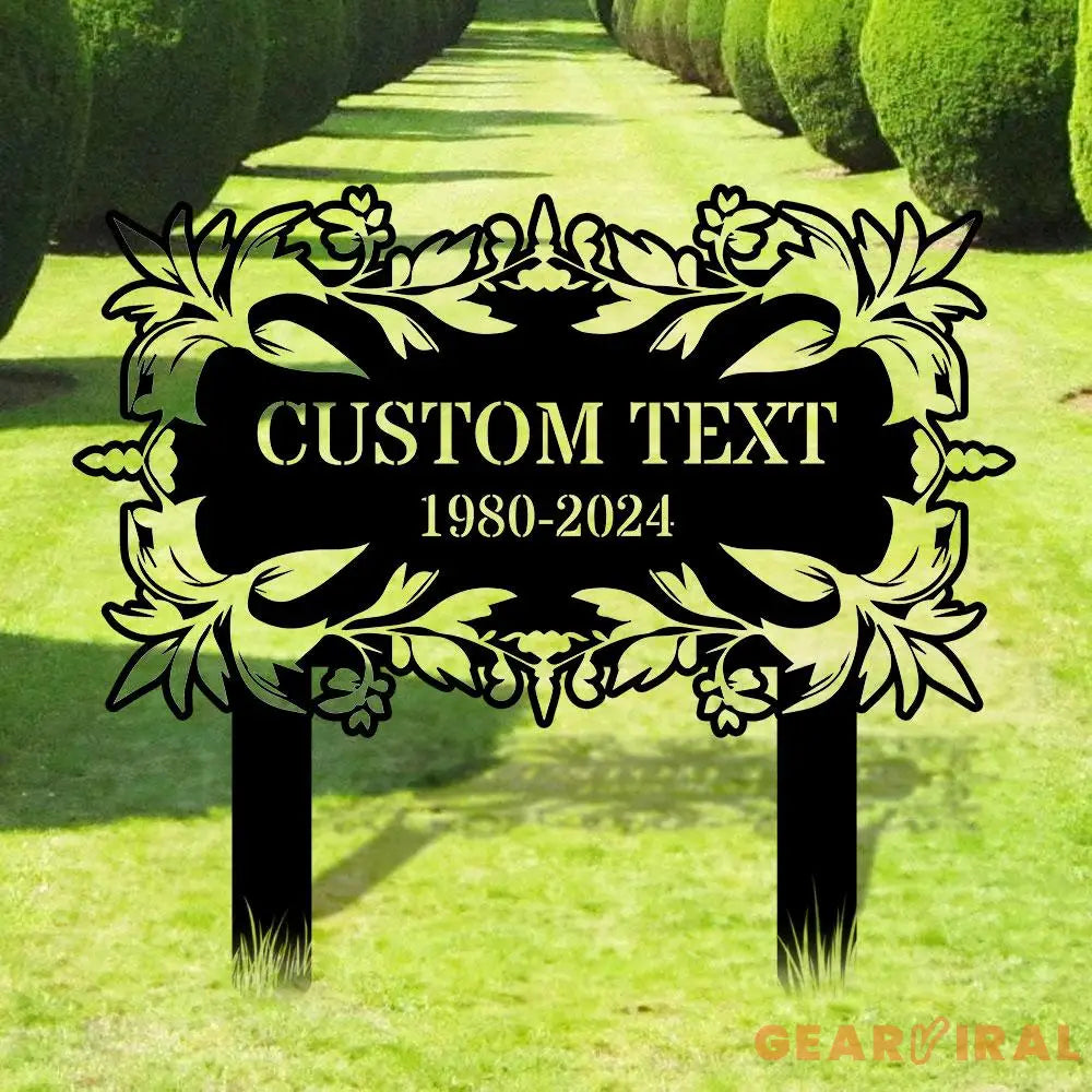 Garden Address Sign Metal Stake Personalized Name Yard Sign Outdoor Door Garden Decor Metal Sign Gift for Garden Lovers