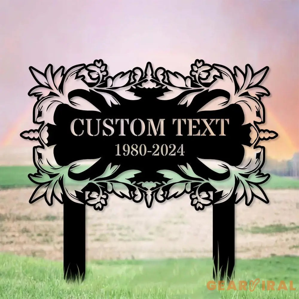 Garden Address Sign Metal Stake Personalized Name Yard Sign Outdoor Door Garden Decor Metal Sign Gift for Garden Lovers