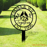 Garden Address Sign Metal Stake Personalized Name Yard Sign Outdoor Door Garden Decor Metal Sign Gift for Garden Lovers