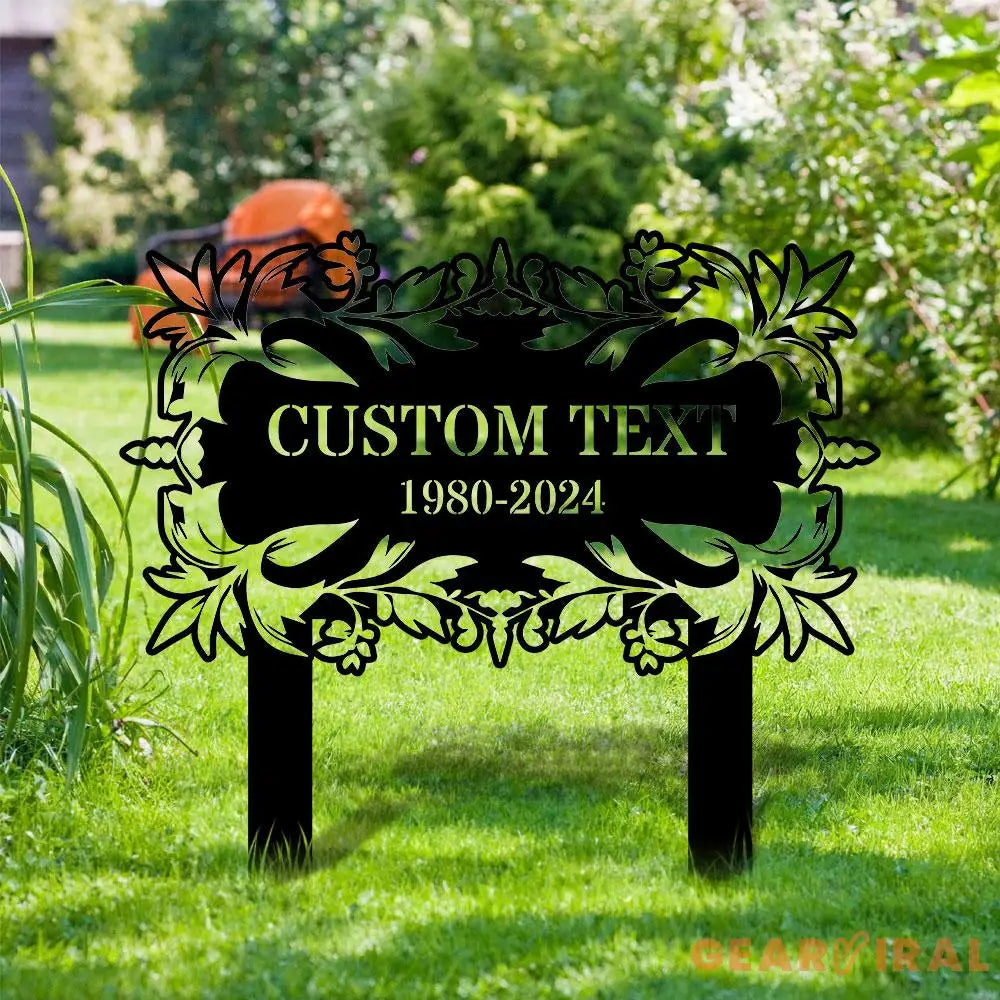 Garden Address Sign Metal Stake Personalized Name Yard Sign Outdoor Door Garden Decor Metal Sign Gift for Garden Lovers