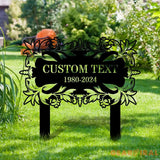 Garden Address Sign Metal Stake Personalized Name Yard Sign Outdoor Door Garden Decor Metal Sign Gift for Garden Lovers