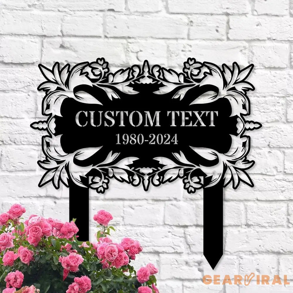 Garden Address Sign Metal Stake Personalized Name Yard Sign Outdoor Door Garden Decor Metal Sign Gift for Garden Lovers