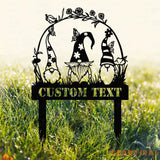 Garden Gnome Yard Stake Custom Gnome Gifts Gnome Yard Art Gnome Metal Art Gnome Monogram Yard Decor Outdoor Lawn Decor