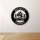 Garden Gnome Yard Stake Custom Gnome Gifts Wild Mushroom Yard Art Gnome Metal Art Gnome Monogram Yard Decor Outdoor