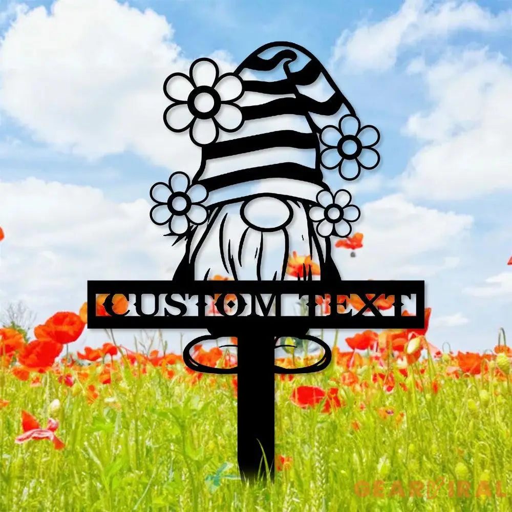 Garden Gnomes Custom Name Gartenschilder Garden Metal Stake Personalized Family Name Yard Sign Outdoor Door Garden