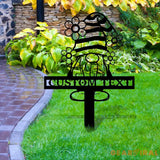 Garden Gnomes Custom Name Gartenschilder Garden Metal Stake Personalized Family Name Yard Sign Outdoor Door Garden