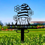 Garden Gnomes Custom Name Gartenschilder Garden Metal Stake Personalized Family Name Yard Sign Outdoor Door Garden