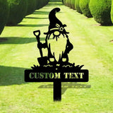 Garden Gnomes Plant Markers Metal Sign Personalized Gnomes Sign Garden Decor Outdoor Life Lovers Gift Garden Name Sign