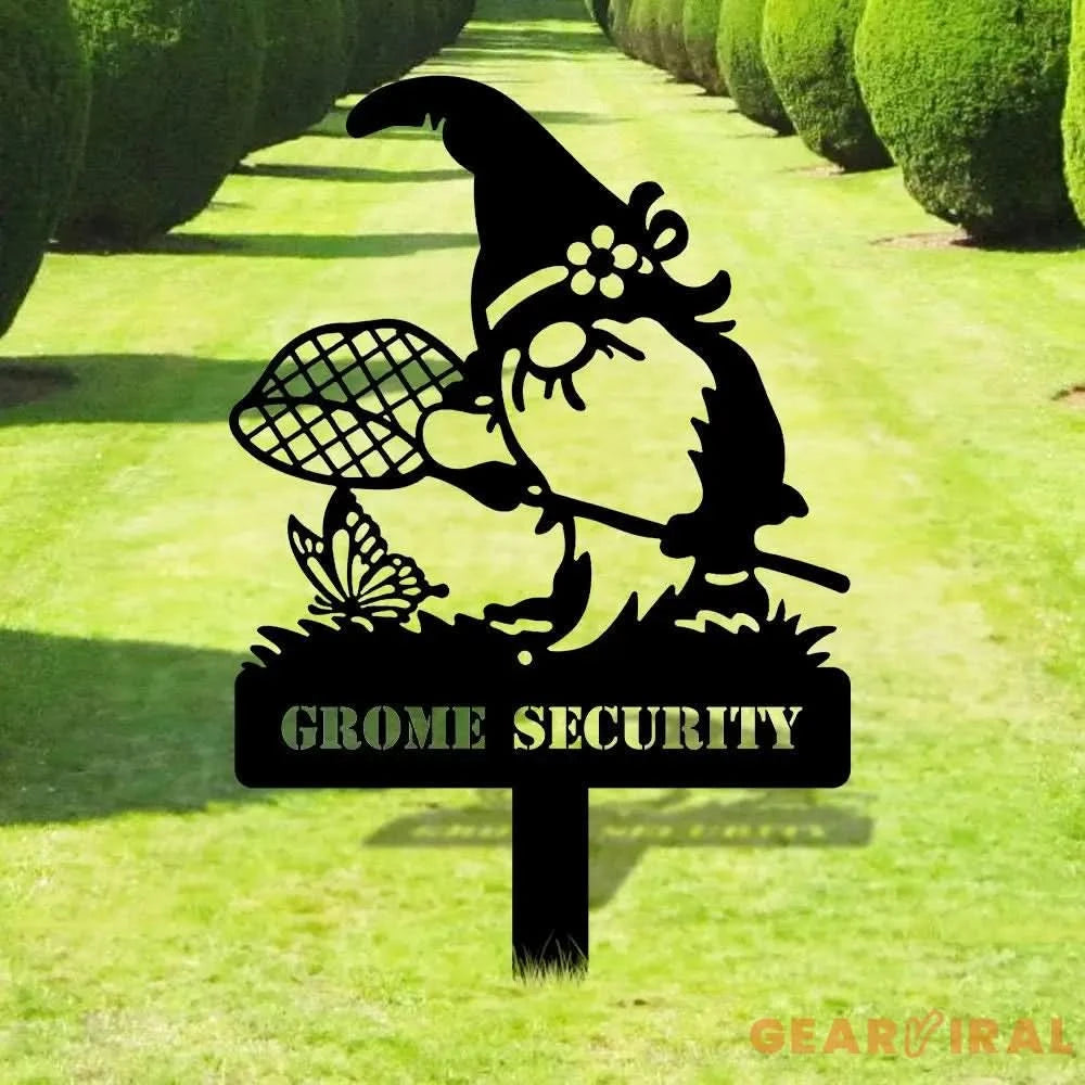 Garden Security Custom Metal Sign - Garden Decor - And Into The Garden I Grow With Love | Personalize Garden Metal Sign