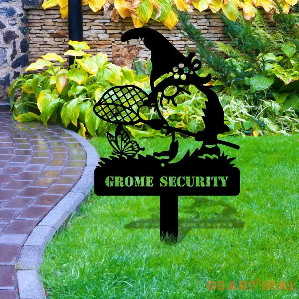 Garden Security Custom Metal Sign - Garden Decor - And Into The Garden I Grow With Love | Personalize Garden Metal Sign